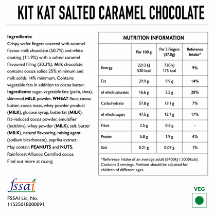 Kit Kat Salted Caramel Chocolate 99gm Imported From Europe