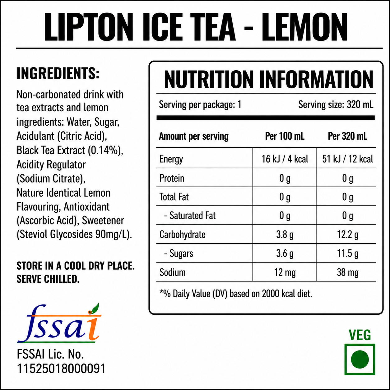 Lipton Lemon Iced Tea 320ml Imported From UAE - Nosh Products