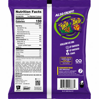 Takis Guacamole 113gm Imported From Mexico - Nosh Products