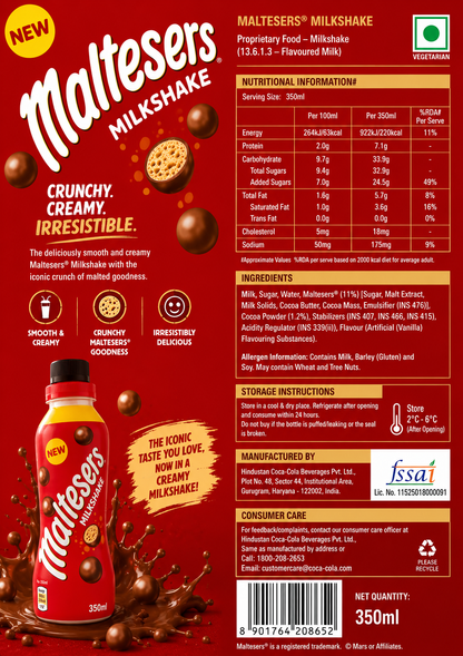 Maltesers Milkshake 350ml Imported From UK - Nosh Products