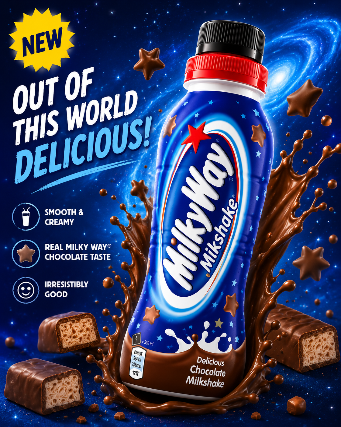 Milkyway Milkshake 350ml Imported From UK - Nosh Products