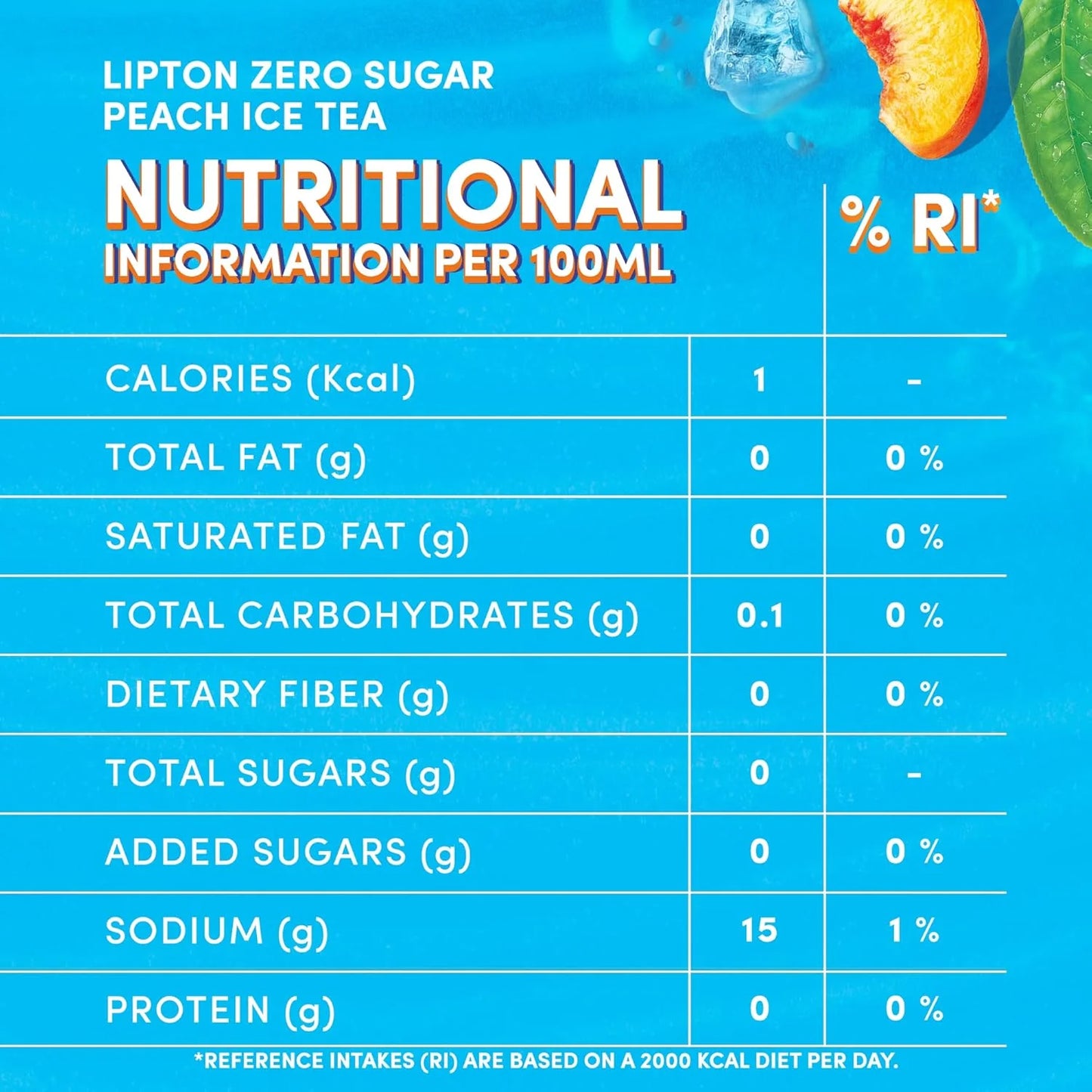 Lipton Iced Tea Peach Zero Sugar 330ml