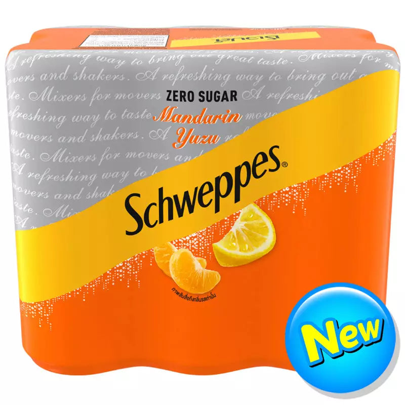 Schweppes Citrus Mandarin Yuzu Soda Zero Sugar 320ml