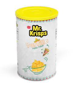 MR KRISP PIZZA FLACOUR TORTILLA CHIP CANNISTER 100GM