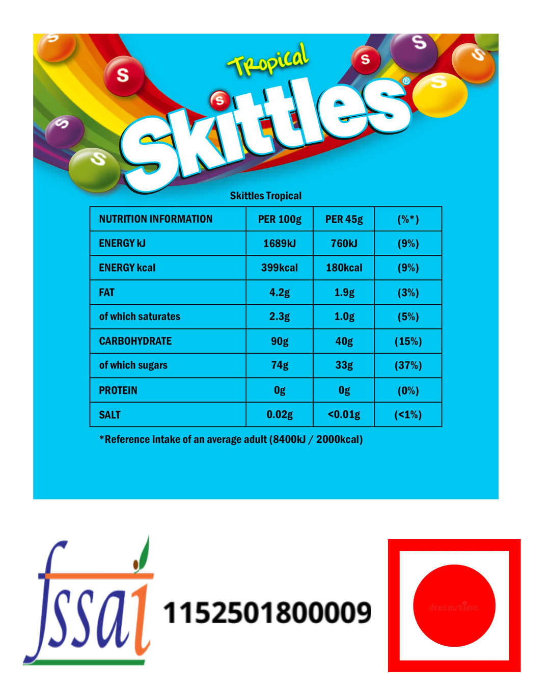 Skittles Tropical Candy 136gm - Nosh Products