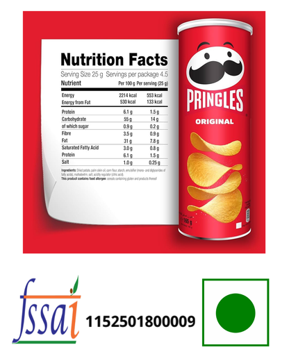 Pringles Original Chips 158gm - Nosh Products