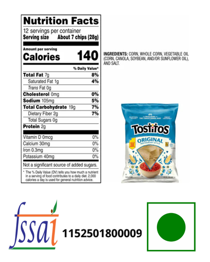 Tostitos Original Restaurant Style Nachos 283gm - Nosh Products