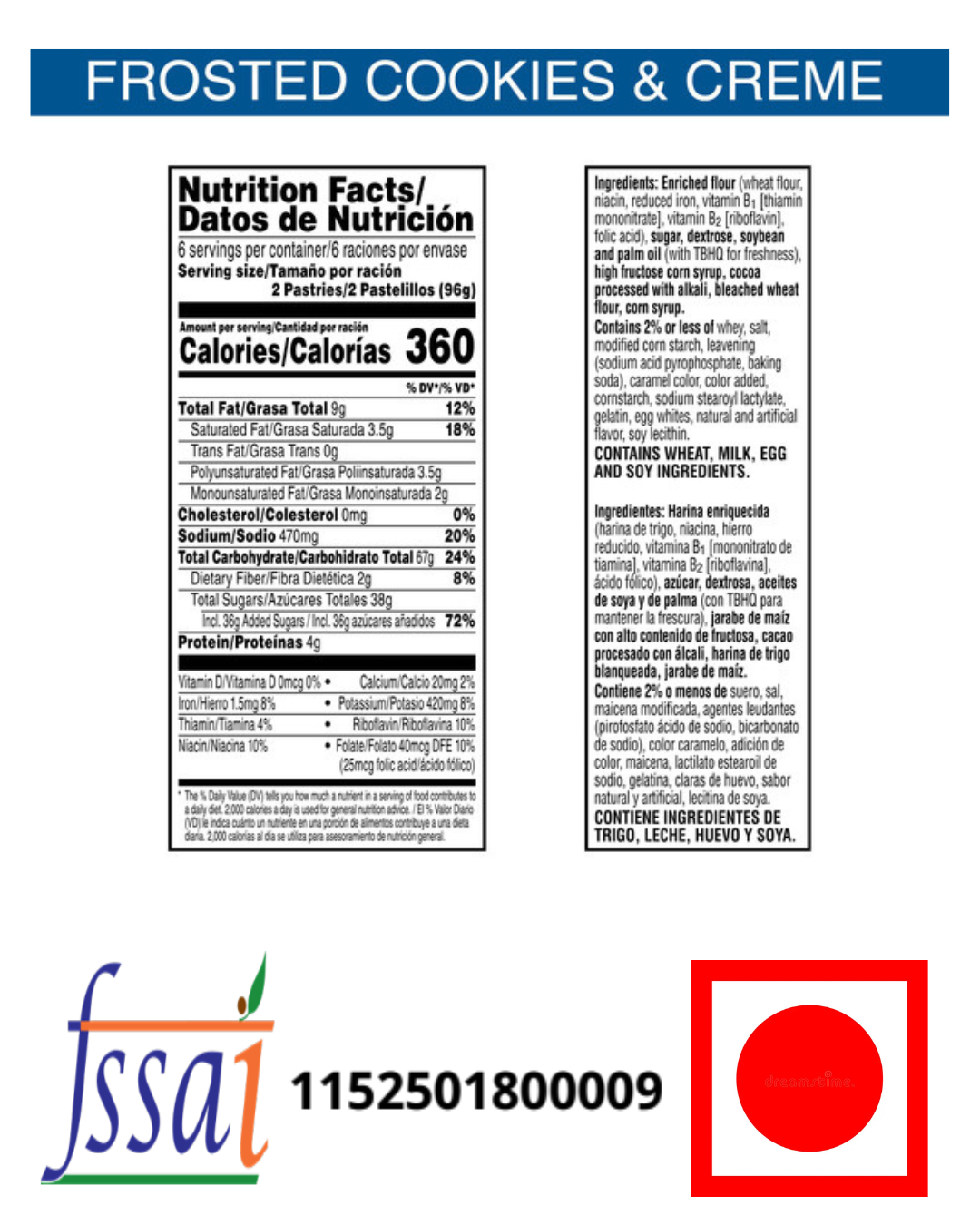 Kellogg's Pop Tart Frosted Cookies And Cream 384gm - Nosh Products