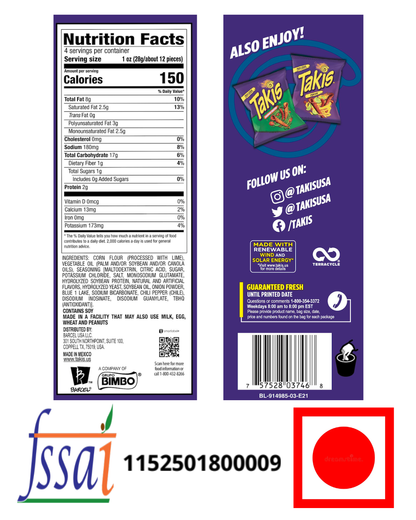Takis Blue Heat 92gm - Nosh Products