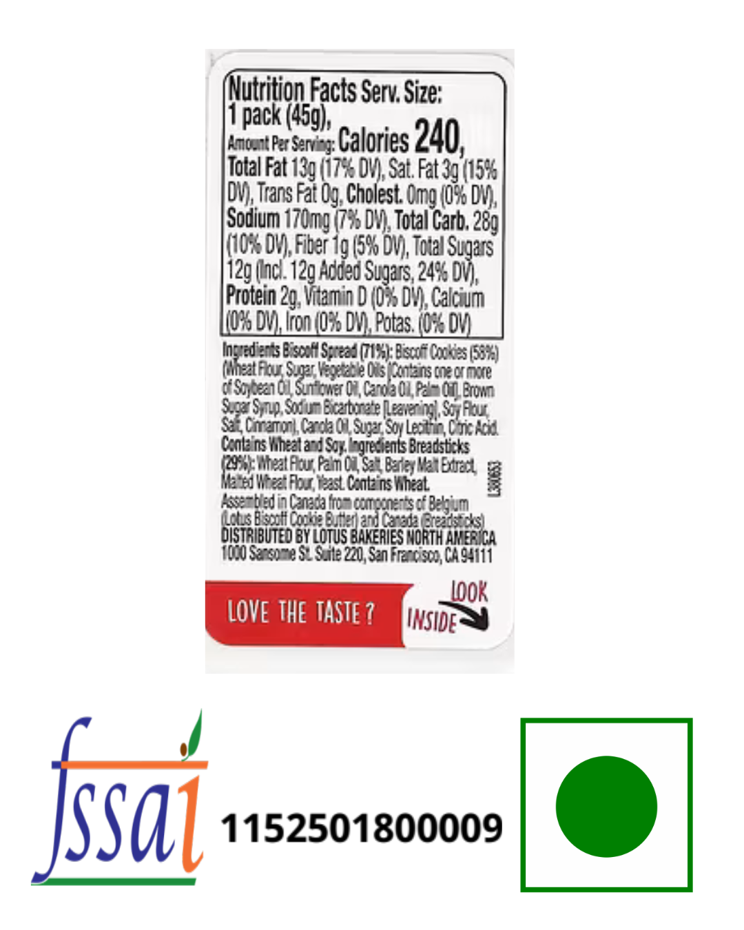 Lotus BIscoff And Go 45gm
