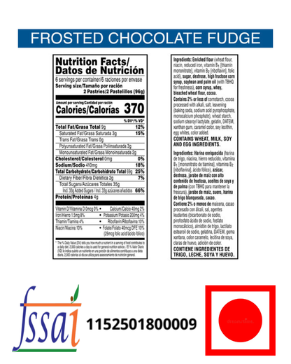 Kellogg's Pop Tart Frosted Chocolate Fudge 384gm - Nosh Products