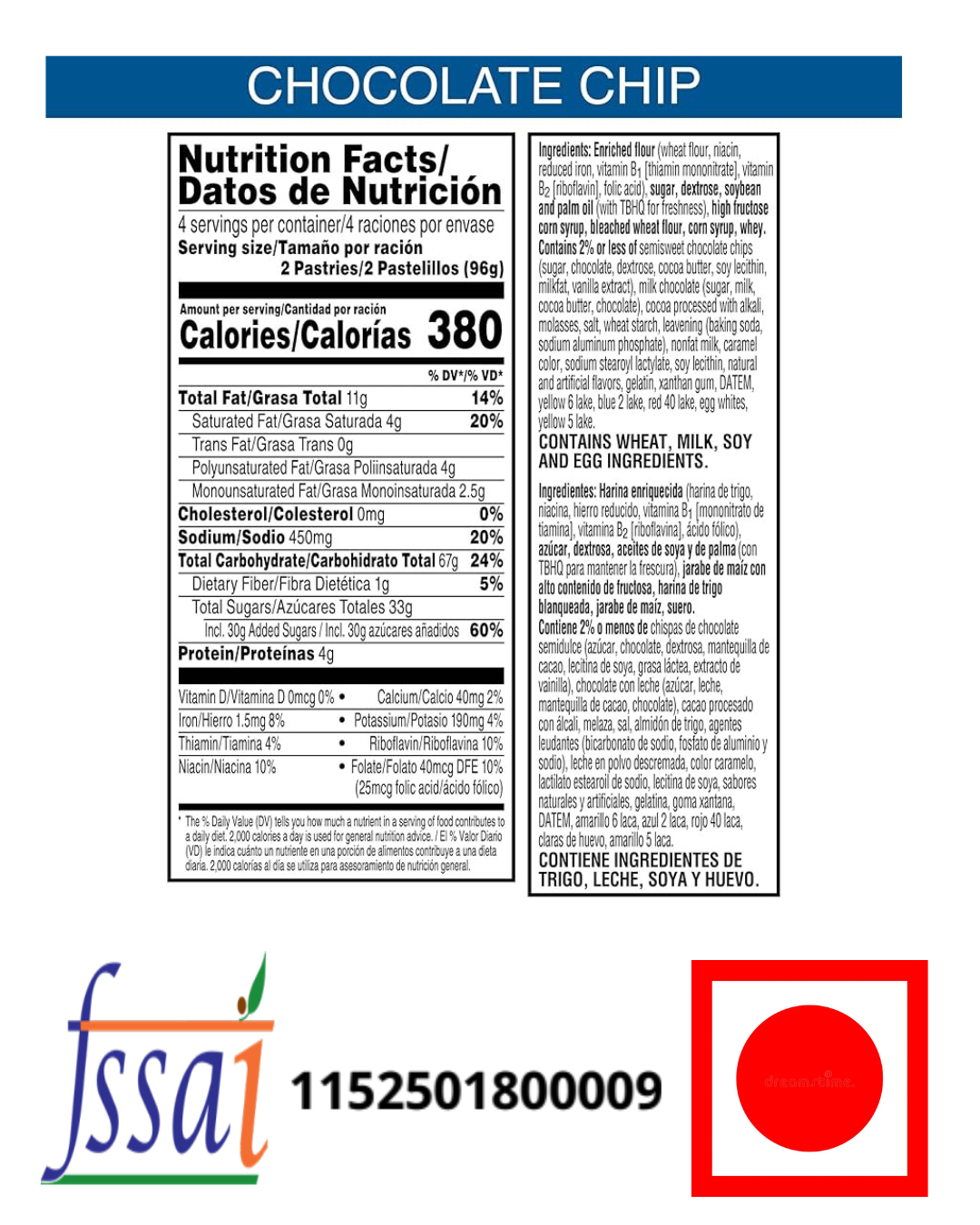 Kellogg's Pop Tart Frosted Chocolate Chip 384gm - Nosh Products