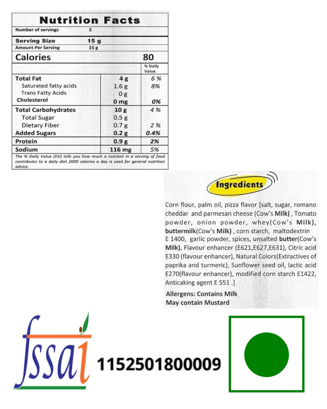 Mr Krisps Pizza Tortilla Chips Cannister 80gm - Nosh Products