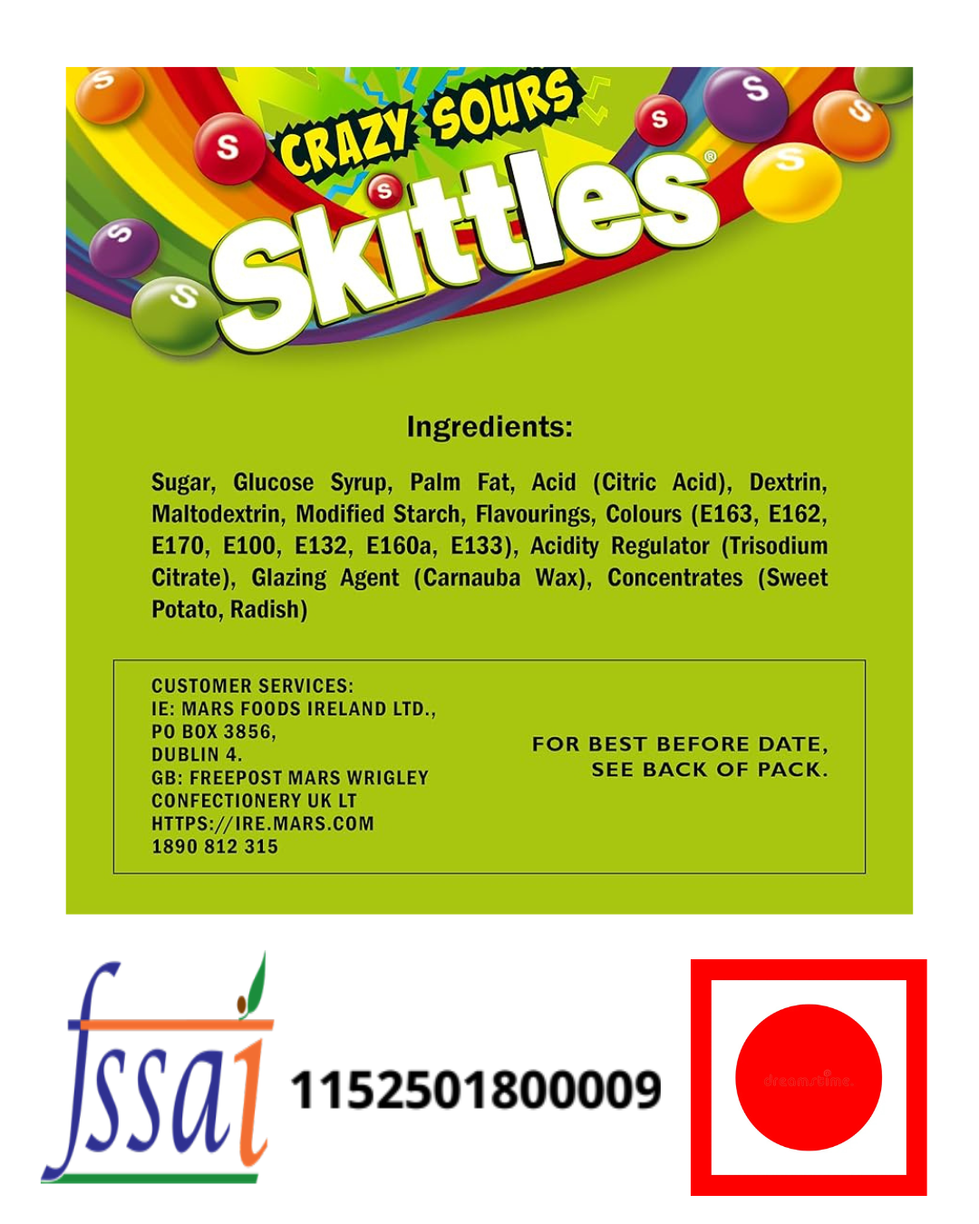 Skittles Crazy Sours Candy 136gm