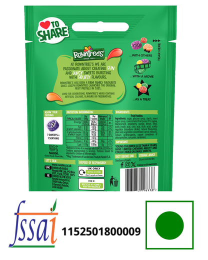Rowntrees Fruit Pastilles Candy 120gm
