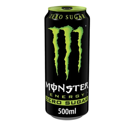 Monster Energy Drink Black Zero Sugar 500ml (Pack Of 4)