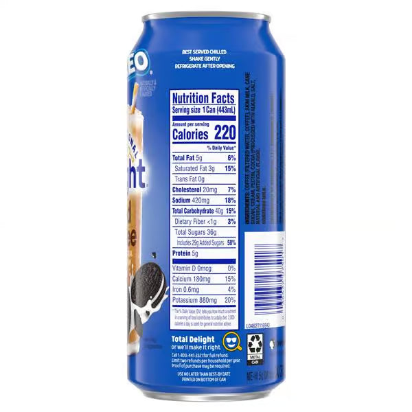 Delight Oreo Iced Coffee 433ml - Nosh Products