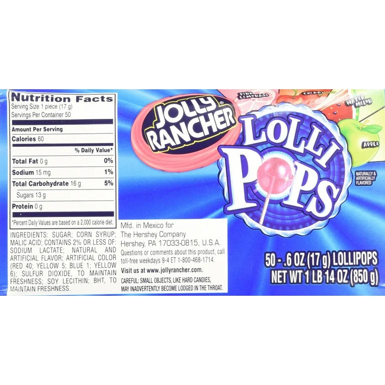 Jolly Rancher Lollipops (Pack Of 50)