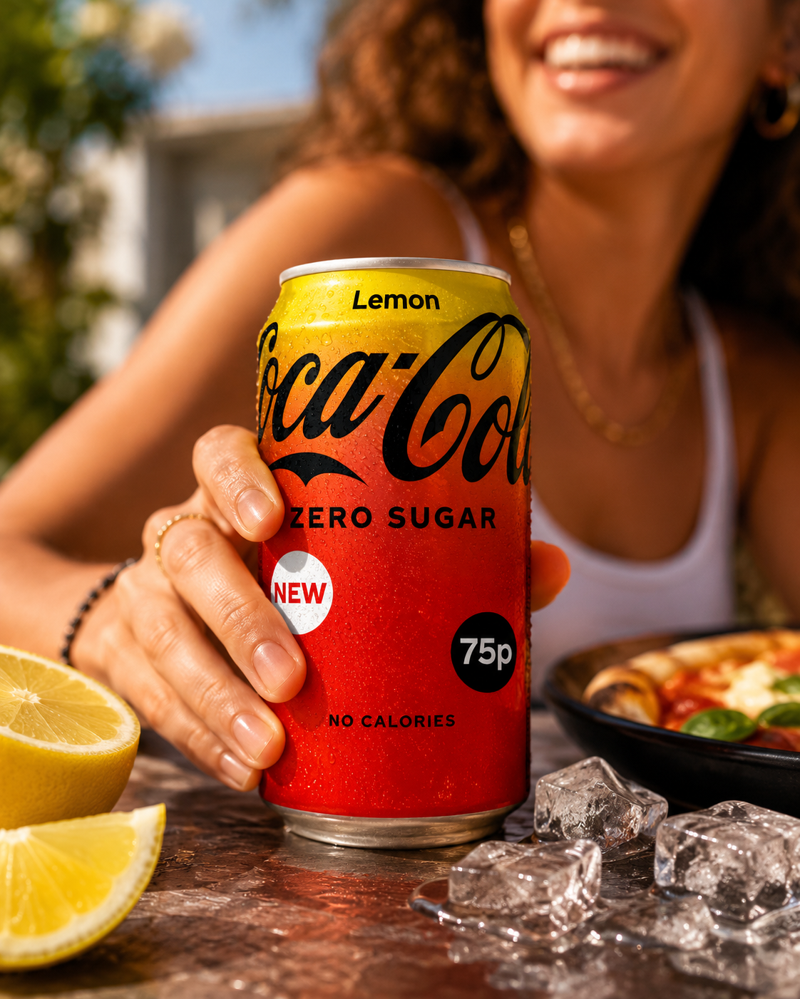 Coke Lemon Zero Sugar 330ml  Imported From UK - Nosh Products