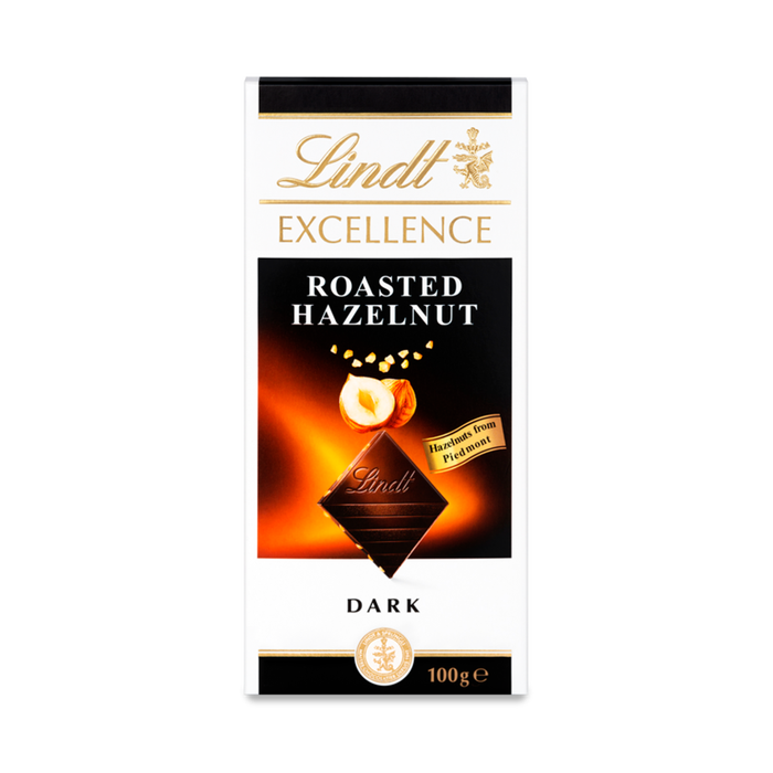 Lindt Excellence Roasted Hazelnut Dark Chocolate 100gm