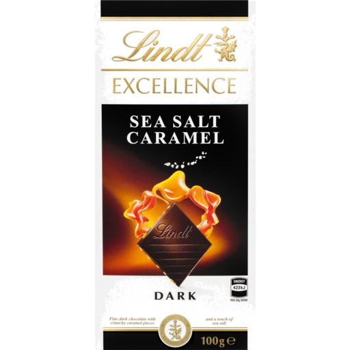 Lindt Excellence Caramel With A Touch Of Sea Salt Dark Chocolate 100gm