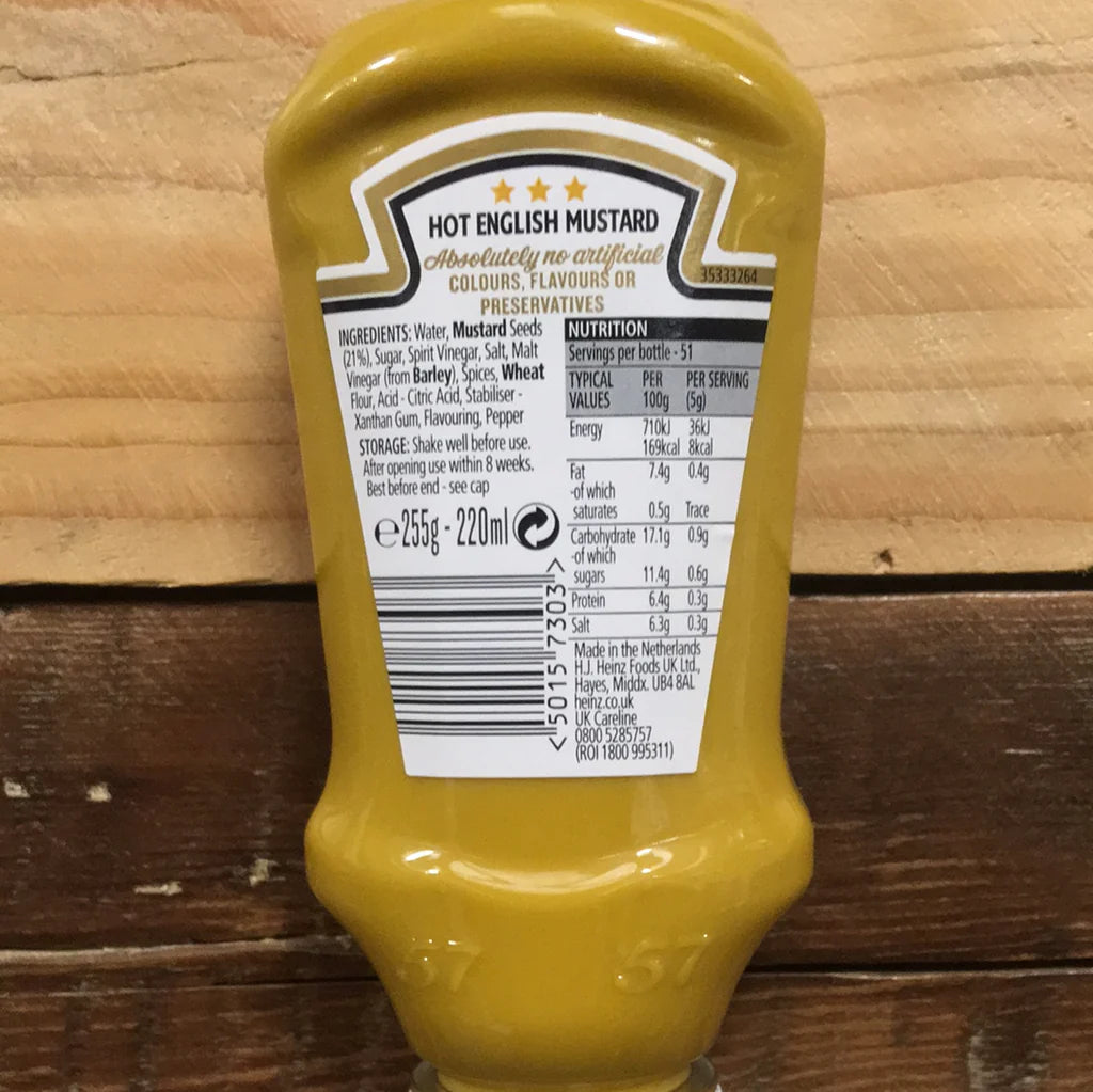 Heinz English Mustard Hot Sauce And Dip 250ml