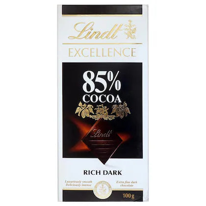 Lindt Excellence 85% Dark Chocolate 100gm