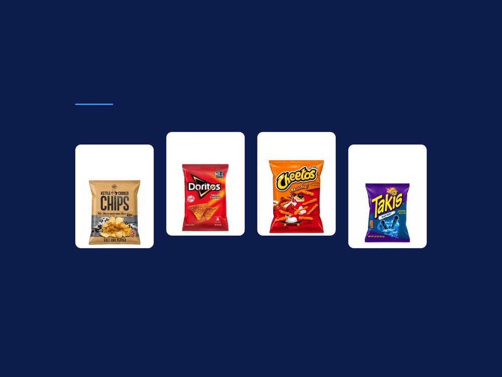 Selection of imported snack packs available from Nosh