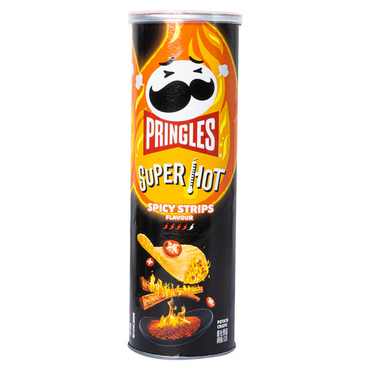 Pringles Super Hot Spicy Strips Chips 110gm