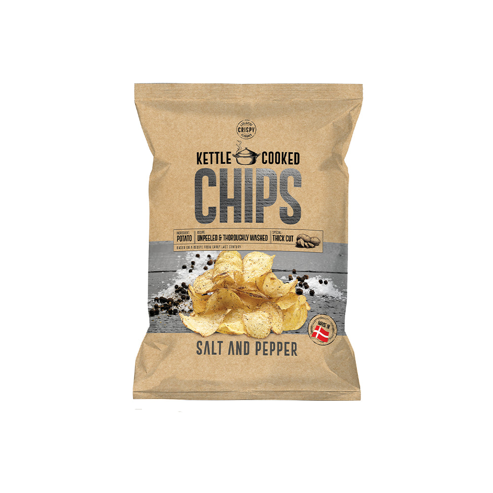 Kettle Cooked Chips Sea Salt And Black Pepper 150gm - Nosh Products