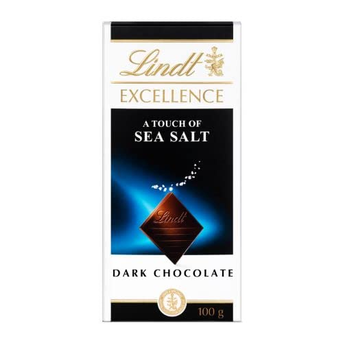 LINDT EXCELLENCE CARAMEL WITH TOUCH OF SEA SALT DARK (100GM) - Nosh Products