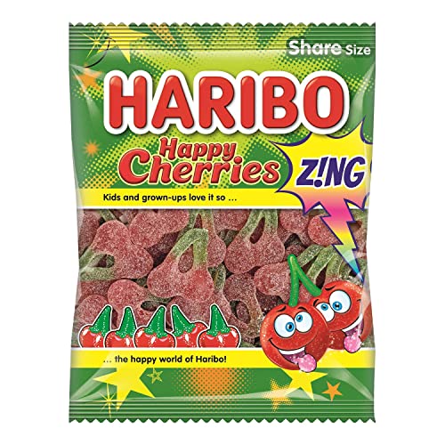 HARIBO HAPPY CHERRIES SOUR (140GM) - Nosh Products