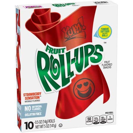 FRUIT ROLL UPS STRAWBERRY SENSATION (10 PC)