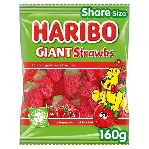 HARIBO GIANT STRAWBERRY CANDY (140GM)