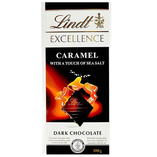 LINDT EXCELLENCE A TOUCH OF SEA SALT DARK (100GM) - Nosh Products