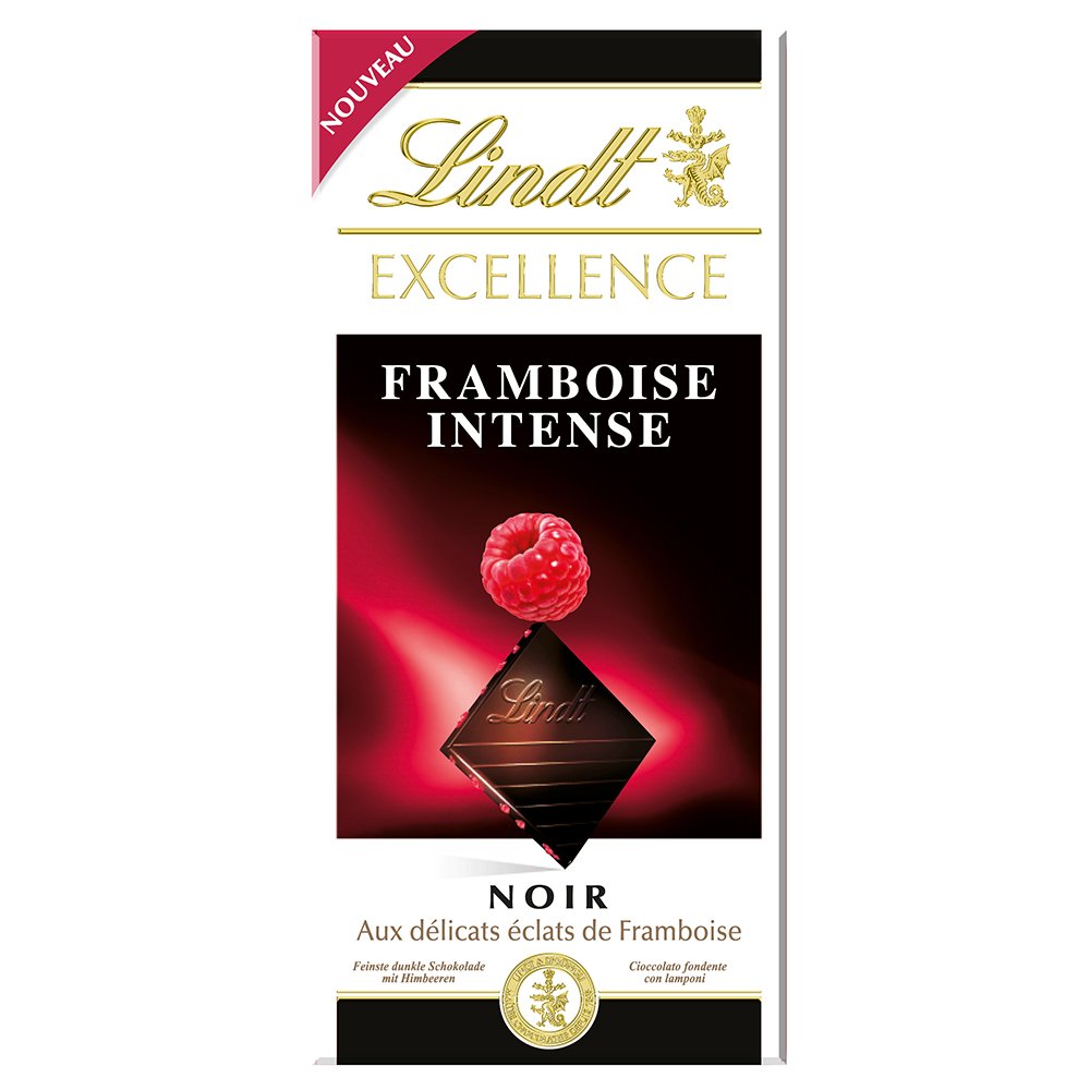 LINDT EXCELLENCE RASPBERRY INTENSE DARK (100GM) - Nosh Products