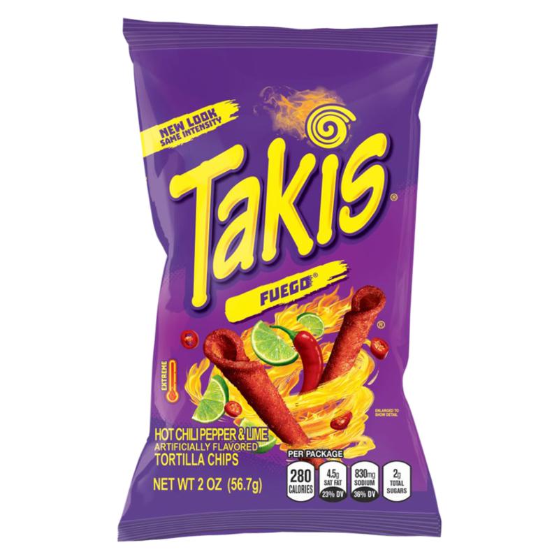 TAKIS FUEGO HOT CHILLI PAPER AND LIME (56.5GM) - Nosh Products