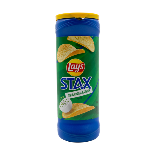 LAYS STAX SOUR CREAM AND ONION CHIPS (155.9GM)S - Nosh Products