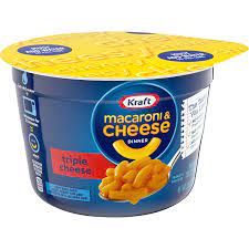 KRAFT MACARONI AND CHEESE MICROWAVABLE CUPS TRIPLE CHEESE (58GM) - Nosh Products