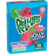 FRUIT ROLL UPS JOLLY RANCHER (10 ROLLS)