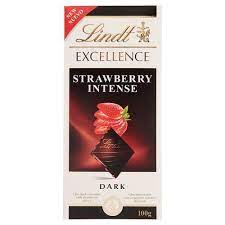 LINDT EXCELLENCE STRAWBERRY INTENSE DARK (100GM) - Nosh Products