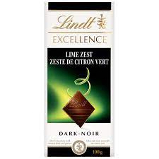 LINDT EXCELLENCE LIME ZEST DE CITRON DARK (100GM) - Nosh Products